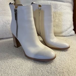Nine West leather heeled booties.
